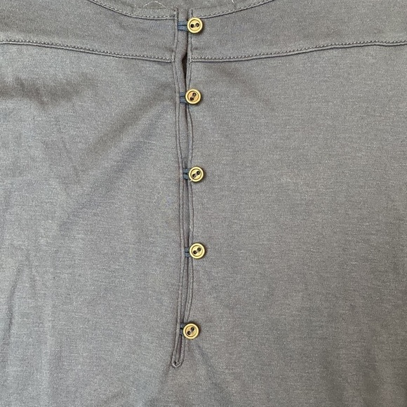 Chico’s Henley Shirt top purple curvy girl Sz 3 3/4 Button down pop over casual - Picture 3 of 7